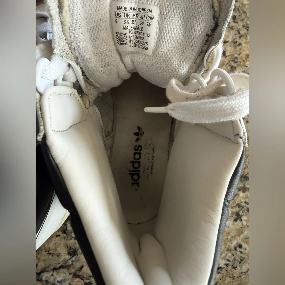 Adidas Originals G.S. ST High Top Sneakers | Vintage Off-White | Men’s 6 - Picture 6 of 13